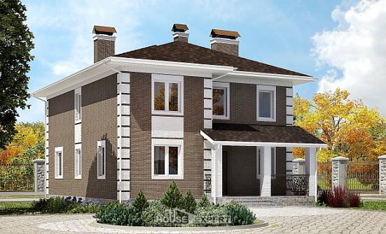 185-002-П Проект двухэтажного дома, красивый домик из арболита Галич | Проекты домов от House Expert