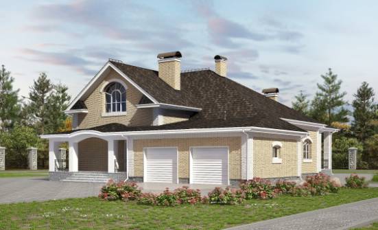 290-001-П Проект двухэтажного дома с мансардой, гараж, огромный домик из кирпича Шарья | Проекты домов от House Expert