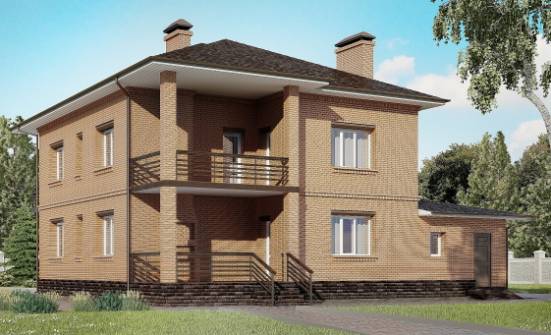 245-003-Л Проект двухэтажного дома, гараж, современный дом из кирпича Галич | Проекты домов от House Expert