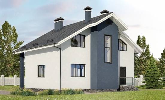150-005-П Проект двухэтажного дома с мансардой, бюджетный загородный дом из блока Нерехта | Проекты домов от House Expert