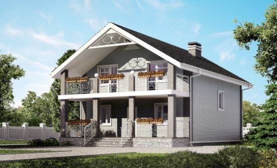 150-007-П Проект двухэтажного дома мансардный этаж, уютный дом из бризолита Кострома | Проекты домов от House Expert