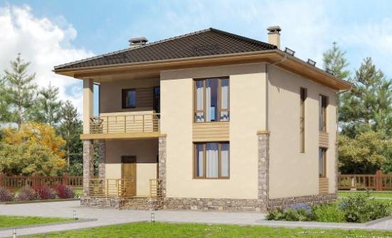 170-005-Л Проект двухэтажного дома, недорогой домик из керамзитобетонных блоков Галич | Проекты домов от House Expert