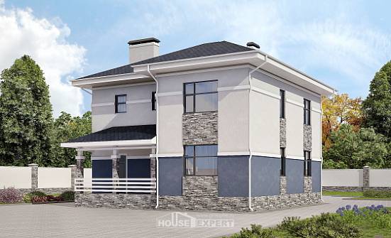 150-014-Л Проект двухэтажного дома, экономичный домик из блока Кострома | Проекты домов от House Expert