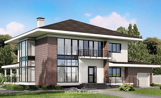 275-002-П Проект двухэтажного дома и гаражом, уютный коттедж из кирпича Буй | Проекты домов от House Expert