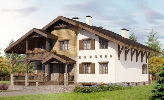 400-004-П Проект трехэтажного дома с мансардой и гаражом, огромный дом из кирпича Галич | Проекты домов от House Expert