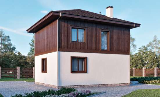 100-006-Л Проект двухэтажного дома, скромный загородный дом из арболита Нерехта | Проекты домов от House Expert