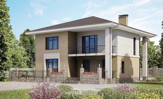 180-015-Л Проект двухэтажного дома, бюджетный загородный дом из бризолита Буй | Проекты домов от House Expert