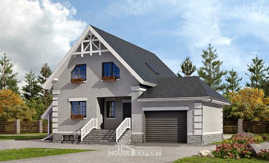 200-009-П Проект трехэтажного дома с мансардой, гараж, уютный дом из теплоблока Нерехта | Проекты домов от House Expert