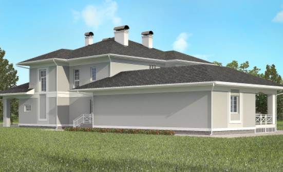360-001-П Проект двухэтажного дома и гаражом, большой коттедж из кирпича Кострома | Проекты домов от House Expert