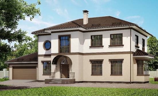 290-004-Л Проект двухэтажного дома, гараж, красивый коттедж из кирпича Галич | Проекты домов от House Expert