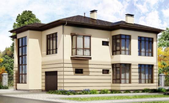 300-006-П Проект двухэтажного дома, гараж, просторный коттедж из кирпича Нерехта | Проекты домов от House Expert