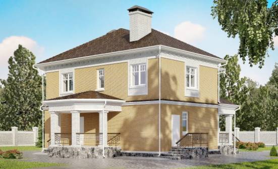 160-001-Л Проект двухэтажного дома, красивый загородный дом из поризованных блоков Нерехта | Проекты домов от House Expert