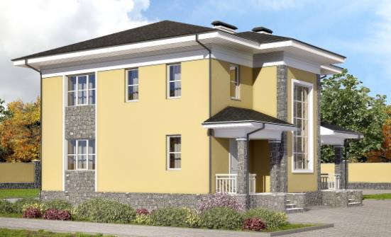155-011-Л Проект двухэтажного дома, доступный коттедж из арболита Шарья | Проекты домов от House Expert
