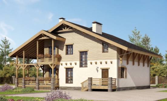 260-001-Л Проект двухэтажного дома с мансардой, классический дом из кирпича Галич | Проекты домов от House Expert