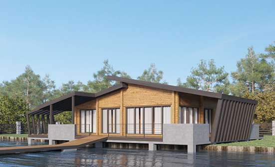100-007-П Проект бани из бревен Галич | Проекты одноэтажных домов от House Expert