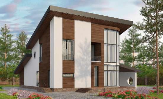 230-001-П Проект двухэтажного дома мансардный этаж, простой загородный дом из кирпича Галич | Проекты домов от House Expert
