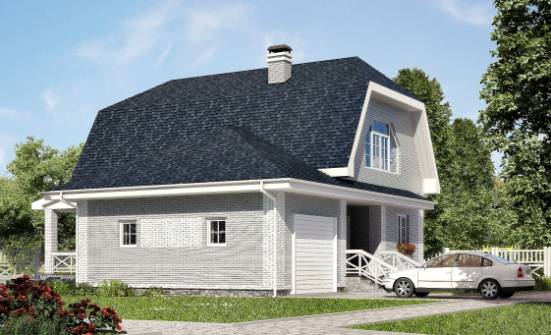 160-006-Л Проект двухэтажного дома с мансардой, гараж, современный загородный дом из арболита Нерехта | Проекты домов от House Expert