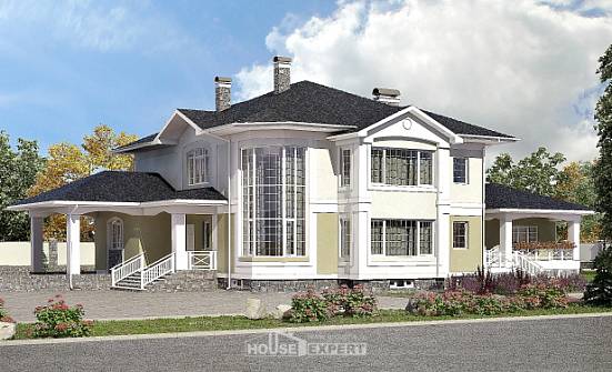 620-001-Л Проект трехэтажного дома и гаражом, красивый домик из твинблока Нерехта | Проекты домов от House Expert