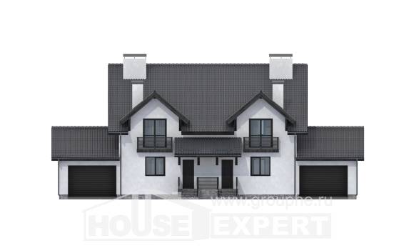 290-003-П Проект двухэтажного дома мансардой, современный дом из керамзитобетонных блоков Галич, House Expert
