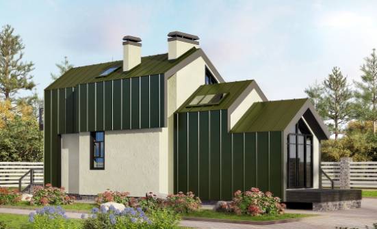 060-006-Л Проект двухэтажного дома с мансардой, бюджетный загородный дом из керамзитобетонных блоков Галич | Проекты домов от House Expert
