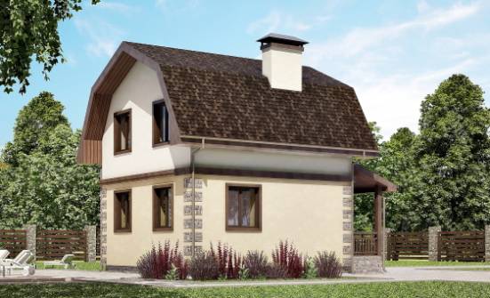 070-004-П Проект двухэтажного дома мансардой, махонький дом из поризованных блоков Буй | Проекты домов от House Expert