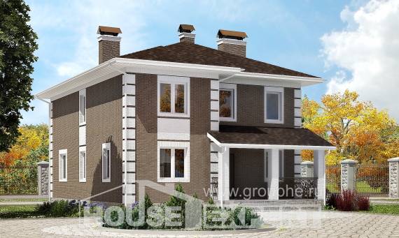 185-002-П Проект двухэтажного дома, доступный дом из пеноблока Нерехта, House Expert