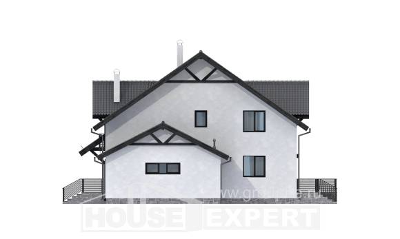 290-003-П Проект двухэтажного дома с мансардным этажом, просторный домик из арболита Шарья, House Expert