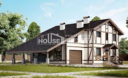 250-002-Л Проект двухэтажного дома с мансардным этажом, гараж, просторный загородный дом из кирпича Буй, House Expert