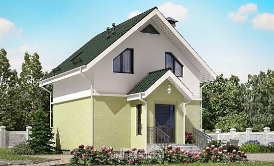 070-001-П Проект двухэтажного дома с мансардой, эконом загородный дом из теплоблока Буй | Проекты домов от House Expert
