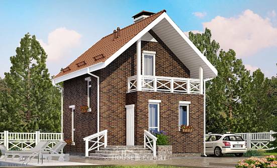 045-001-Л Проект двухэтажного дома мансардный этаж, экономичный дом из твинблока Шарья | Проекты домов от House Expert