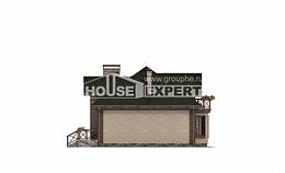 180-010-П Проект двухэтажного дома мансардой, гараж, классический загородный дом из поризованных блоков Галич, House Expert