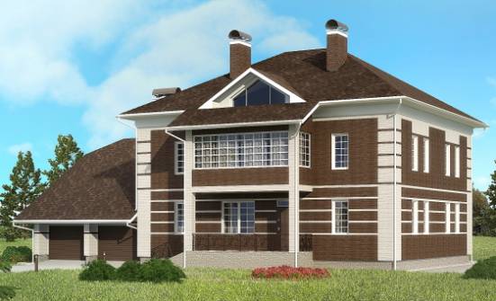 505-002-Л Проект трехэтажного дома, гараж, огромный домик из кирпича Шарья | Проекты домов от House Expert