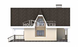 125-001-Л Проект двухэтажного дома с мансардным этажом, бюджетный дом из бризолита Шарья, House Expert