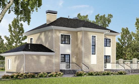 180-006-П Проект двухэтажного дома, гараж, средний коттедж из кирпича Шарья | Проекты домов от House Expert