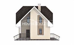 125-001-Л Проект двухэтажного дома мансардой, простой коттедж из газобетона Буй, House Expert