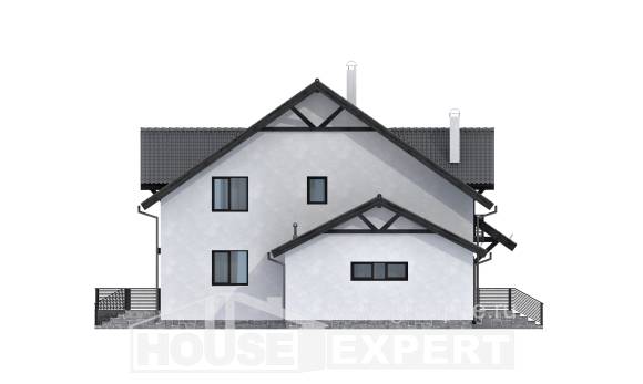 290-003-П Проект двухэтажного дома мансардой, просторный коттедж из поризованных блоков Буй, House Expert