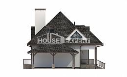 110-002-Л Проект двухэтажного дома с мансардой и гаражом, современный домик из блока Буй, House Expert