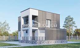 150-017-П Проект двухэтажного дома, недорогой домик из газосиликатных блоков Буй, House Expert
