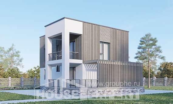 150-017-П Проект двухэтажного дома, недорогой домик из газосиликатных блоков Буй, House Expert