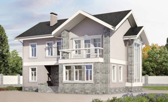 170-008-П Проект двухэтажного дома, красивый загородный дом из пеноблока Галич | Проекты домов от House Expert