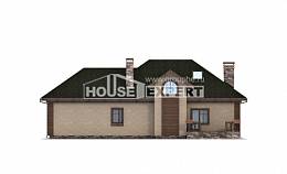 180-010-П Проект двухэтажного дома с мансардой и гаражом, красивый домик из газобетона Галич, House Expert