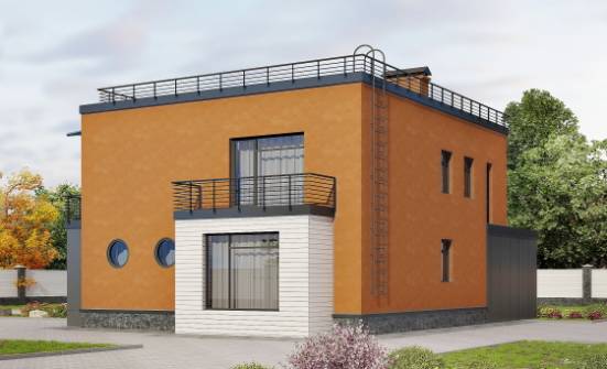 260-002-Л Проект двухэтажного дома и гаражом, уютный дом из поризованных блоков Кострома | Проекты домов от House Expert