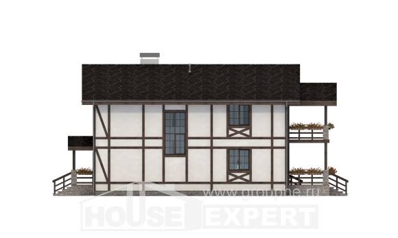 250-002-Л Проект двухэтажного дома с мансардой, гараж, современный дом из кирпича Галич, House Expert
