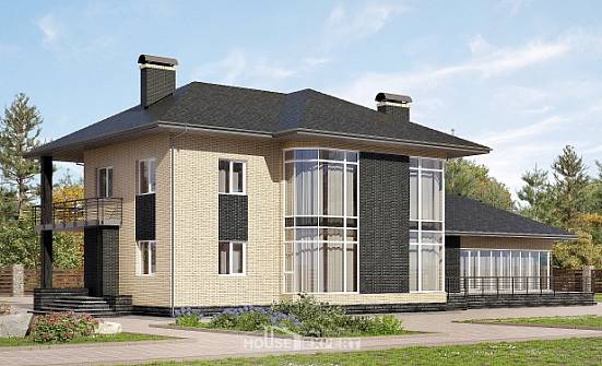 305-003-Л Проект двухэтажного дома, большой дом из газосиликатных блоков Шарья | Проекты домов от House Expert