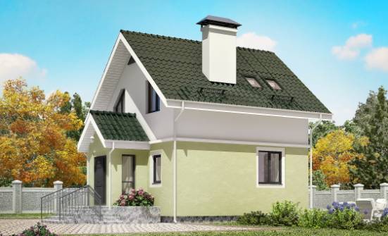070-001-П Проект двухэтажного дома с мансардой, эконом загородный дом из теплоблока Буй | Проекты домов от House Expert