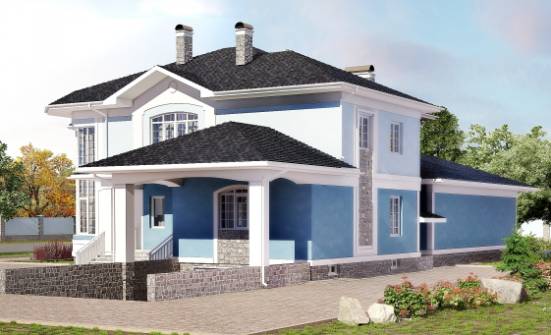 620-001-П Проект трехэтажного дома, гараж, уютный загородный дом из керамзитобетонных блоков Галич | Проекты домов от House Expert
