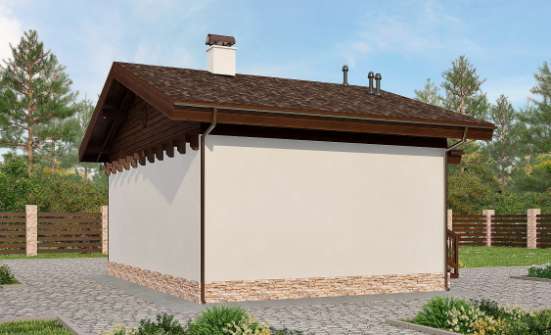 040-003-П Проект бани из поризованных блоков Галич | Проекты домов от House Expert