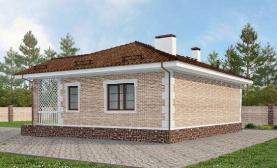065-002-П Проект бани из кирпича Кострома | Проекты одноэтажных домов от House Expert