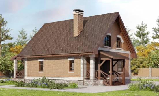 160-011-Л Проект двухэтажного дома мансардой, недорогой домик из арболита Нерехта | Проекты домов от House Expert
