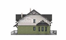 120-003-П Проект двухэтажного дома с мансардным этажом, бюджетный дом из газобетона Нерехта, House Expert